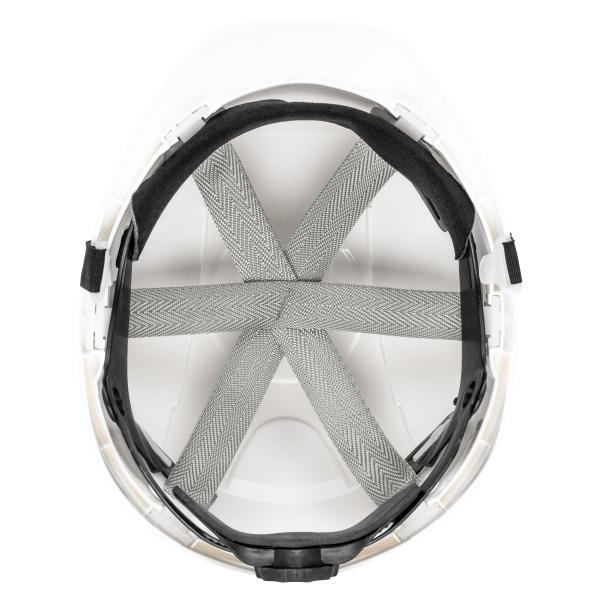 Nitras Head Protect 9500 Schutzhelm mit Größenregulierung und Kinnriemen, weiß